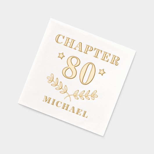 Hoofdstuk 80 Achttigste verjaardag gepersonaliseer Folie Servetten (Links)