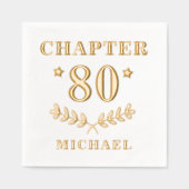 Hoofdstuk 80 Achttigste verjaardag gepersonaliseer Folie Servetten (Voorkant)