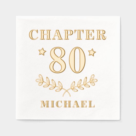Hoofdstuk 80 Achttigste verjaardag gepersonaliseer Folie Servetten (Voorkant)