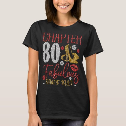 Hoofdstuk 80 Fabiel sinds 1943 80th Birthday Cute T-shirt (Voorkant)