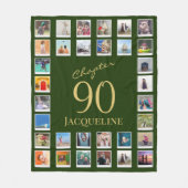 Hoofdstuk 90 Green Gold 90th Birthday Foto Fleece Deken (Voorkant)