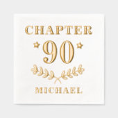 Hoofdstuk 90 Negentigste verjaardag gepersonalisee Folie Servetten (Voorkant)