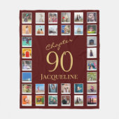 Hoofdstuk 90 Red Gold 90e verjaardag Foto Fleece Deken (Voorkant)