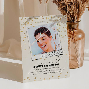 Hoofdstuk Dertig Leuke Moderne Foto 30e Verjaardag Kaart