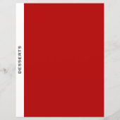 Hoofdstuk Divider | Desserts | Rood zwart/wit (Achterkant)