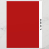 Hoofdstuk Divider | Desserts | Rood zwart/wit (Voorkant)