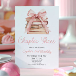 Hoofdstuk Drie Bow Storybook 3e verjaardagsfeestje Kaart