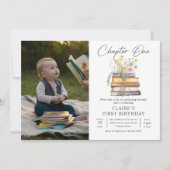 Hoofdstuk Een Storybook Verjaardag Fotouitnodiging Kaart (Voorkant)