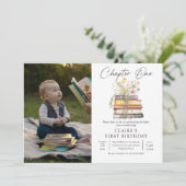 Hoofdstuk Een Storybook Verjaardag Fotouitnodiging Kaart (Staand voorkant)