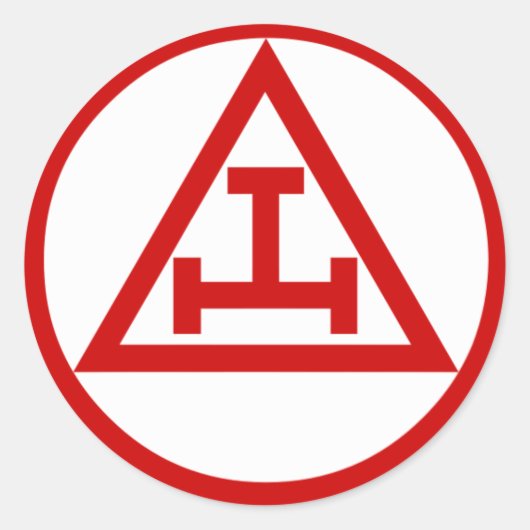 Hoofdstuk Koninklijke Arch Ronde Sticker (Voorkant)