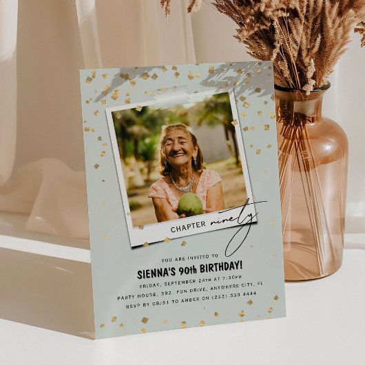 Hoofdstuk Negentig Leuk Moderne Foto 90ste Verjaar Kaart