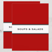 Hoofdstuk ontvangen | Soep en Salad | Rood zwart/w (Voorkant / Achterkant)