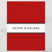 Hoofdstuk ontvangen | Soep en Salad | Rood zwart/w (Voorkant)