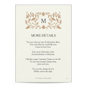 hoofdstuk pagina bruiloft invoegen Kaart. Informatiekaartje