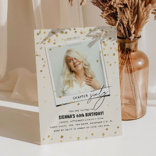 Hoofdstuk Sixty Fun Moderne foto 60e verjaardag Kaart