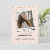 Hoofdstuk Veertig Leuke Moderne Foto 40e Verjaarda Kaart (Staand voorkant)