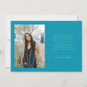 Hoofdstuk Voltooid Aqua Blauwe Grad Multi Foto Aankondiging (Achterkant)