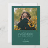 Hoofdstuk Voltooid Groene Boog Frame Foto Grad Aankondiging (Achterkant)