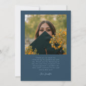 Hoofdstuk Voltooid Navy Blauwe Boog Frame Foto Gra Aankondiging (Achterkant)