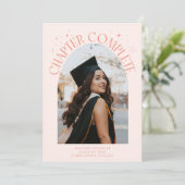 Hoofdstuk Voltooid Perzik Boog Frame Foto Grad Aankondiging (Staand voorkant)