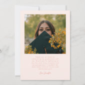 Hoofdstuk Voltooid Perzik Boog Frame Foto Grad Aankondiging (Achterkant)