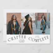 Hoofdstuk Voltooid Typografie Grad Foto Aankondiging (Voorkant)