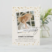 Hoofdstuk Zeventig Leuke Moderne Foto 70e Verjaard Kaart (Staand voorkant)