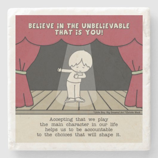 Hoofdteken Stenen Onderzetter (Voorkant)