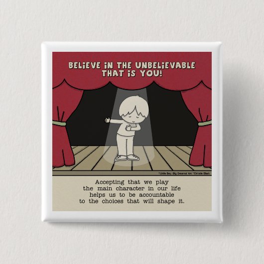 Hoofdteken Vierkante Button 5,1 Cm (Voorkant)