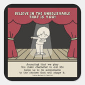 Hoofdteken Vierkante Sticker (Voorkant)