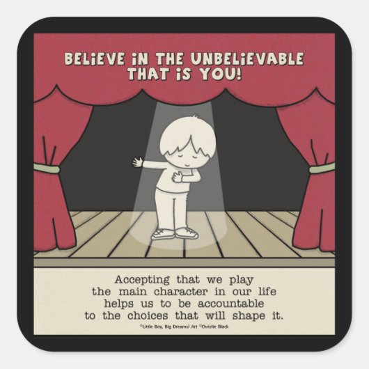 Hoofdteken Vierkante Sticker (Voorkant)