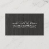 Hoofdtelefoon | Achtergrond zwart textiel Visitekaartje (Achterkant)