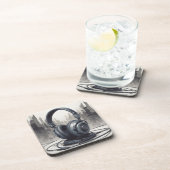 Hoofdtelefoon artwork muziekliefhebber bier onderzetter (Rechterzijde)