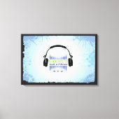 HOOFDTELEFOON Bat Bar Mitzvah Inlogbord Canvas Afdruk (Voorkant)