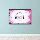 HOOFDTELEFOON Bat Bar Mitzvah Inlogbord Canvas Afdruk (Insitu (Houten vloer))