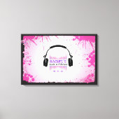 HOOFDTELEFOON Bat Bar Mitzvah Inlogbord Canvas Afdruk (Voorkant)