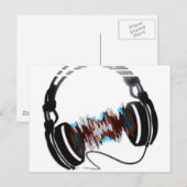 Hoofdtelefoon Briefkaart (Voorkant / Achterkant)