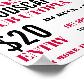 Hoofdtelefoon, DJ, Club Event Adverteren Poster (Hoek)