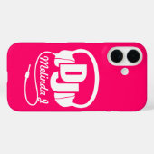 Hoofdtelefoon DJ meisjesnaam roze Case-Mate iPhone Case (Achterkant (horizontaal))
