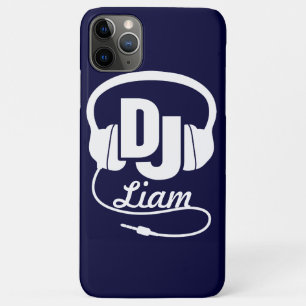 Hoofdtelefoon DJ met blauwe en witte hoofdtelefoon Case-Mate iPhone Case