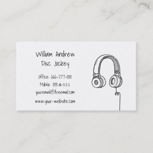Hoofdtelefoon Doodle DJ Disk Jockey Visitekaartje
