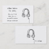 Hoofdtelefoon Doodle DJ Disk Jockey Visitekaartje (Voorkant / Achterkant)