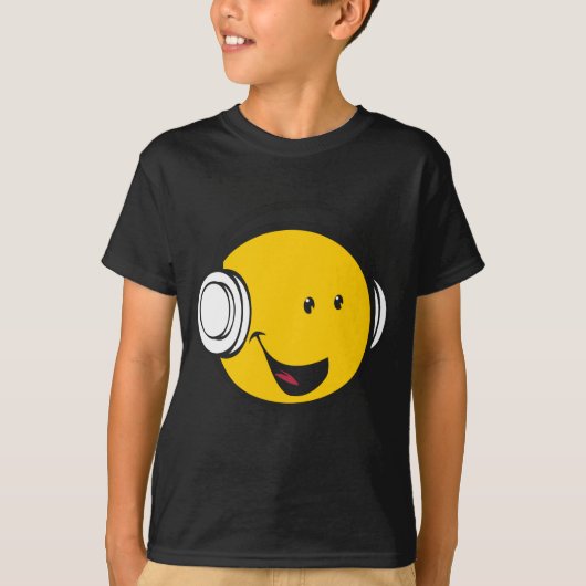 Hoofdtelefoon Emoji T-shirt (Voorkant)