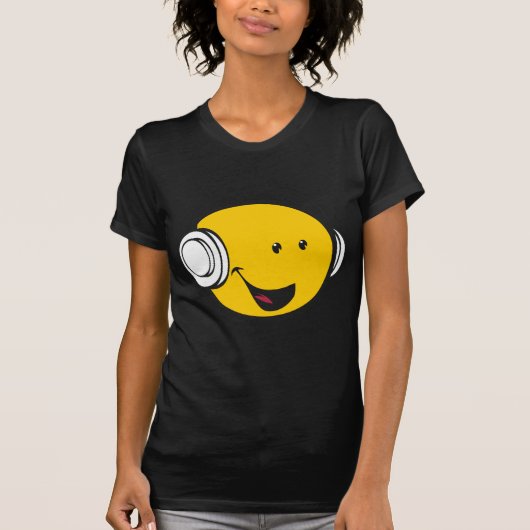 Hoofdtelefoon Emoji T-shirt (Voorkant)
