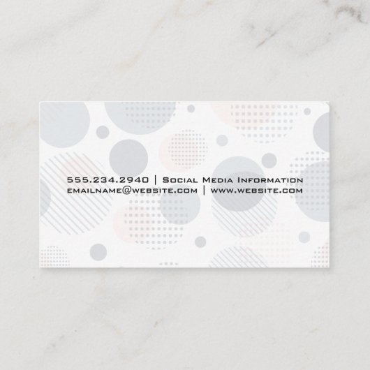 Hoofdtelefoon en Soundwave Logo Visitekaartje (Achterkant)