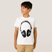 Hoofdtelefoon Graffiti Stencil Style T Shirt (Voorkant volledig)