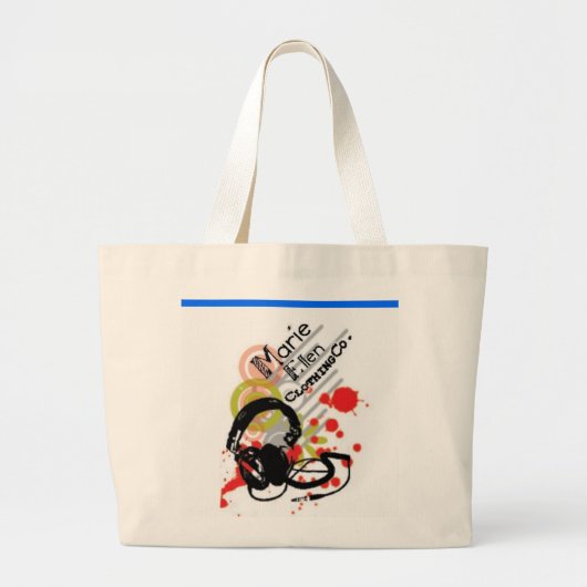 hoofdtelefoon grote tote bag (Voorkant)