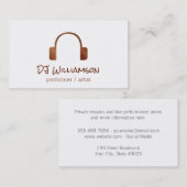 Hoofdtelefoon | Handtekening Visitekaartje (Voorkant / Achterkant)