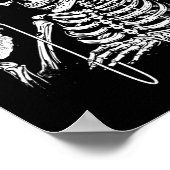 Hoofdtelefoon Hart Gotische Muziek Halloween Skele Poster (Hoek)