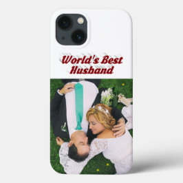 Hoofdtelefoon Hoes met burgundy tekst iPhone Case